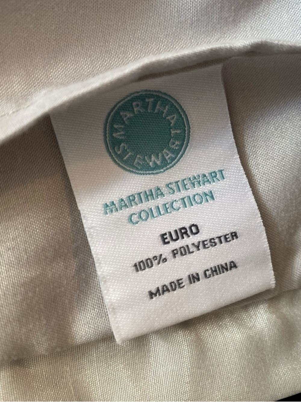 Martha Stewart Silver and Tan Euro Shams, Set of 2 - Picture 6 of 8